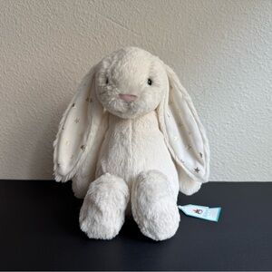 AUTHENTIC❗️New with Tags - Jellycat Bashful Twinkle Bunny Medium Starry Ears!
